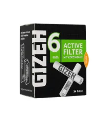 Gizeh Black Active Filter Ø6mm 34 Stk