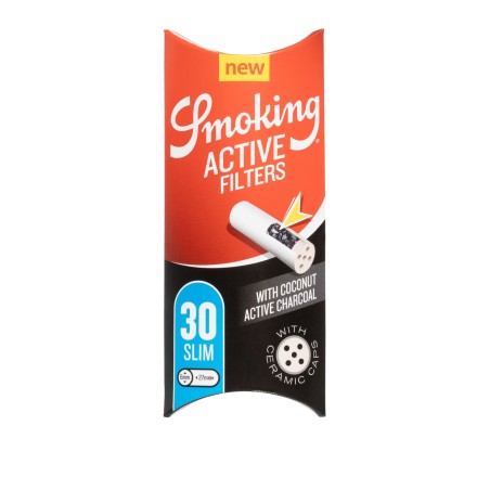 Smoking Aktivkohle Filter Slim - Ø6mm 30 Stk