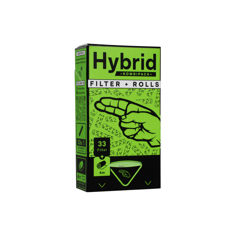 Hybrid Supreme activated charcoal filter combipack Ø6.4mm and Rolls