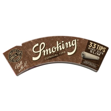 Smoking Brown King Size Slim Conical Tips