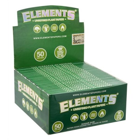 Elements Green Paper King Size Slim 50er Box