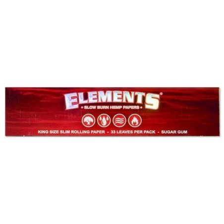 Elements RED Paper King Size Slim Slow Burn 50er Box