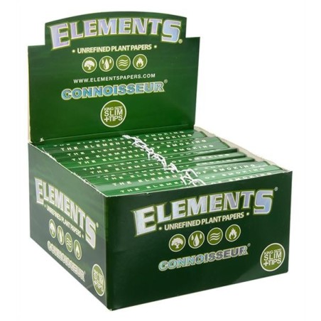 Elements Green Connoisseur Paper und Tips King Size Slim 24er Box