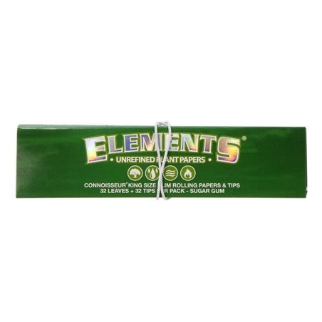 Elements Green Connoisseur Paper und Tips King Size Slim 24er Box