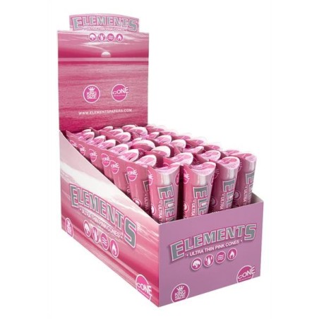 Elements Pink Cones King Size - 3er Pack - 32er Box