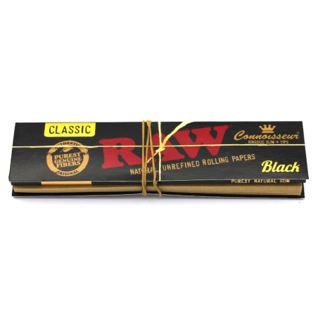 RAW Black Connoisseur King Size Slim Paper und Tips
